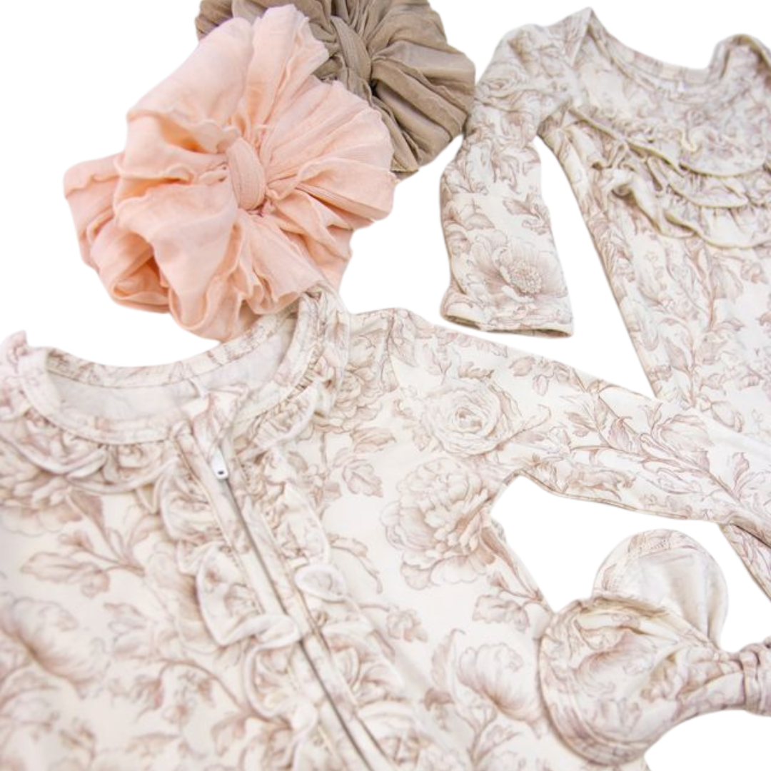 Vivian Vine Ruffle Knotted Gown