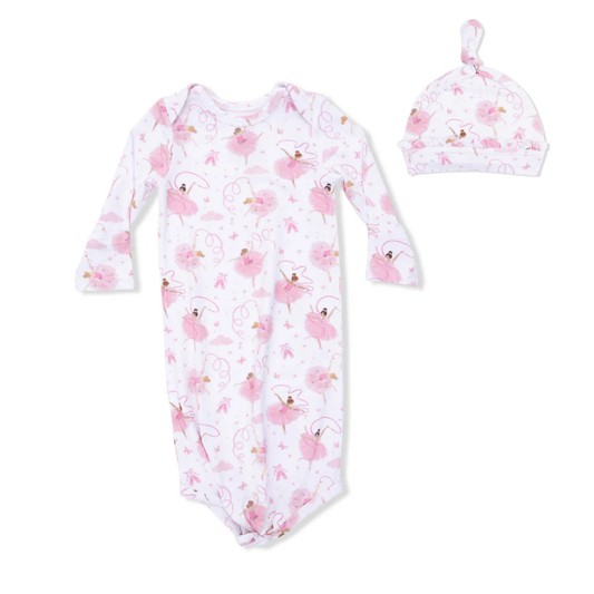 Ribbon Ballerinas Knotted Gown & Hat