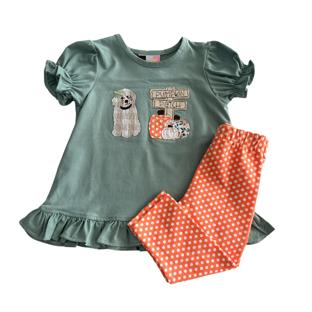 Pumpkin Patch Applique Legging Set