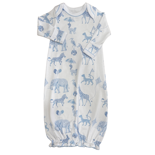 Blue Chinoiserie Safari Gown