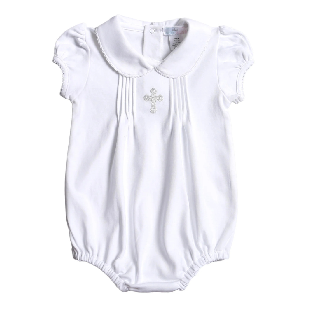Girl Holy Cross Hand Embroidery Bubble