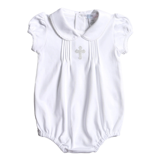 Girl Holy Cross Hand Embroidery Bubble