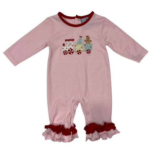 Christmas Train Girls Romper