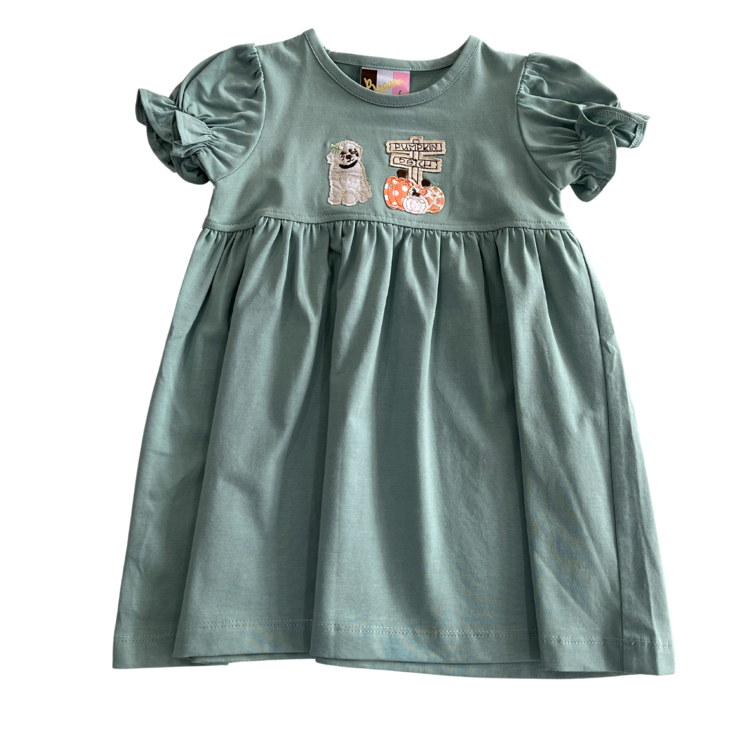 Pumpkin Patch Applique Dress