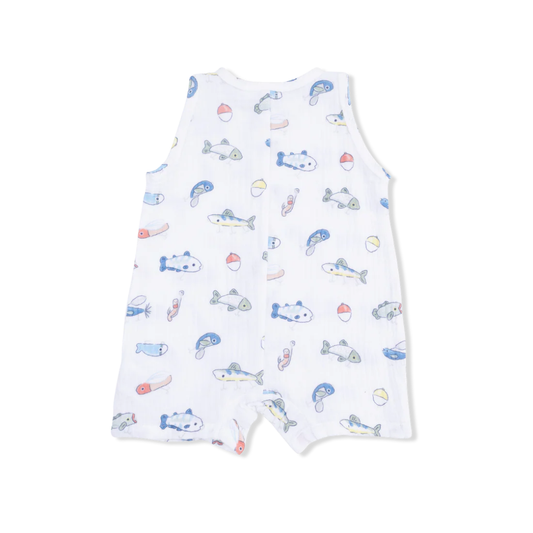 Fishing Lures Sleeveless Shortie Romper