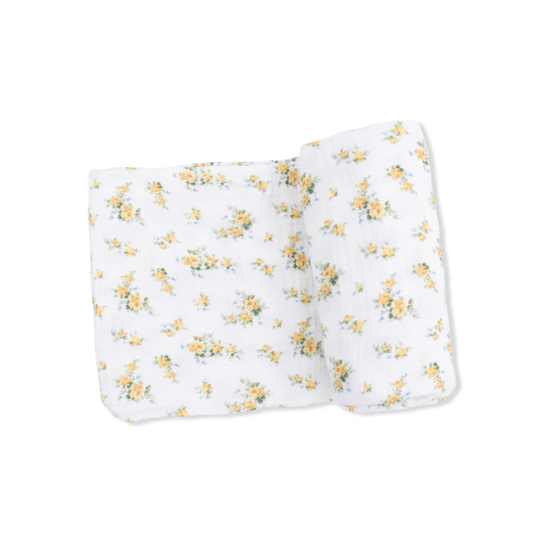 Sunshine Roses Muslin Swaddle Blanket