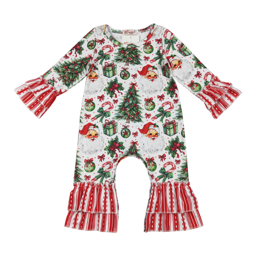 Jolly St. Nicholas Ruffled Romper