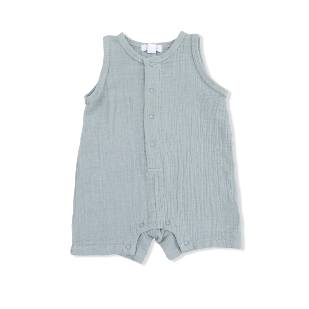 Jadeite Sleeveless Shortie Romper