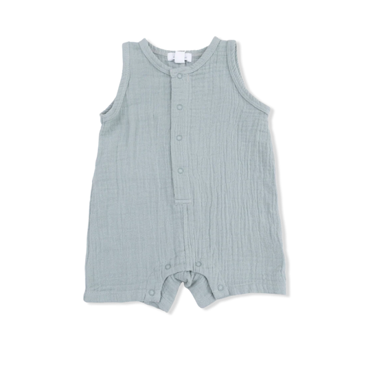 Jadeite Sleeveless Shortie Romper