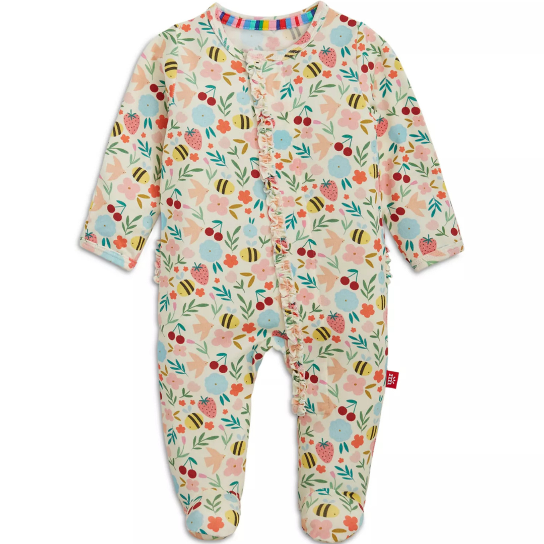 Honey Blossom Ruffle Footie