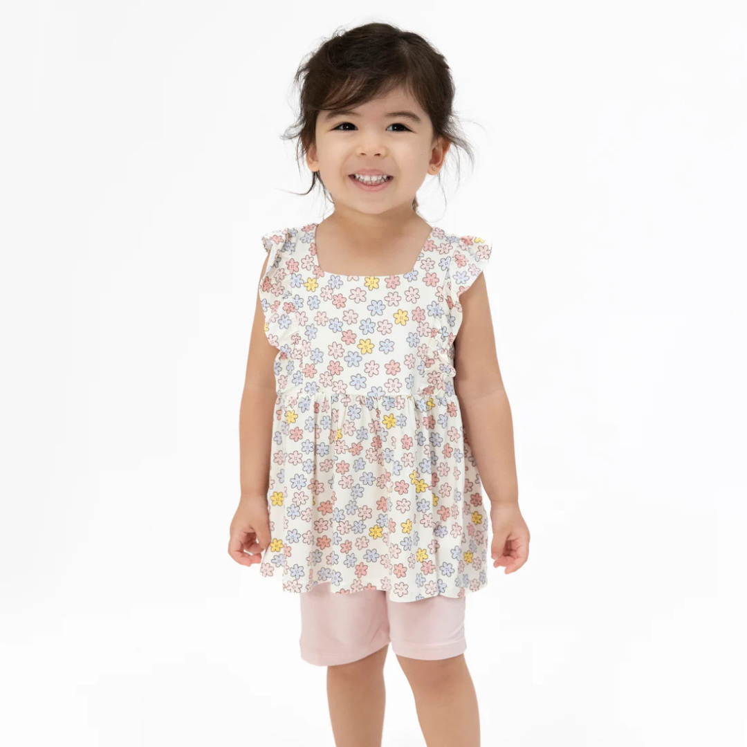 Sarah Floral Ruffle Tank & Bike Short