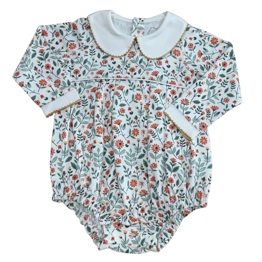 Fall Floral L/S Pleated Bubble