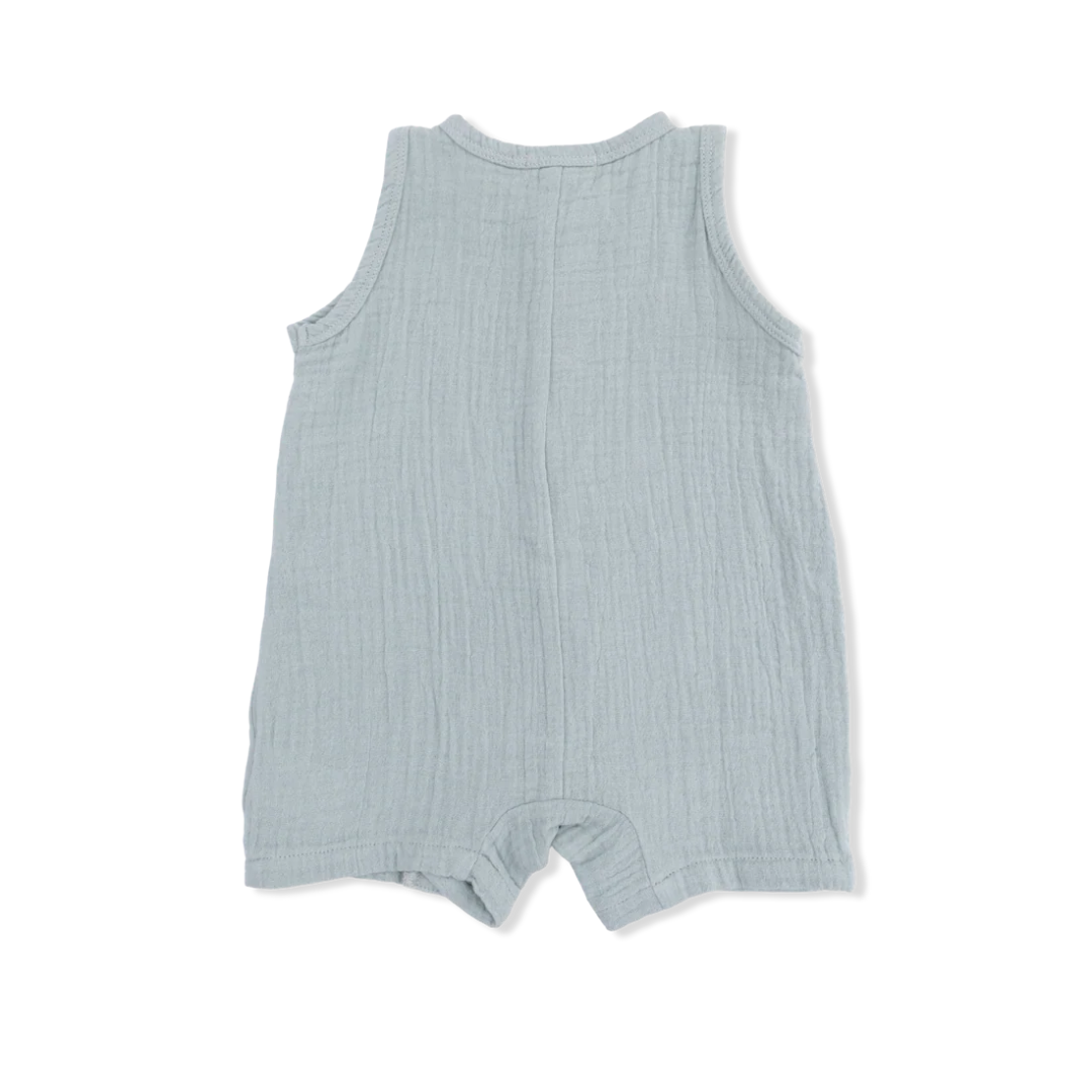 Jadeite Sleeveless Shortie Romper