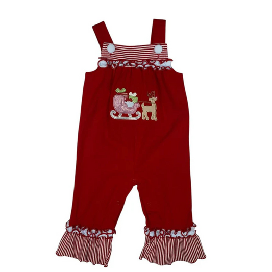 Christmas Sleigh Girls Romper