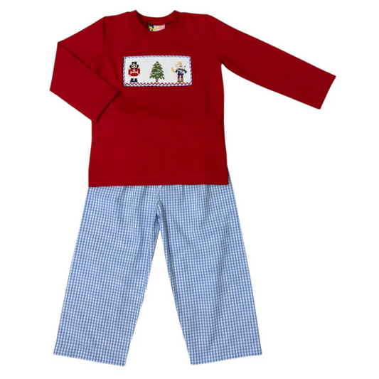 Nutcracker Smocked Pant Set