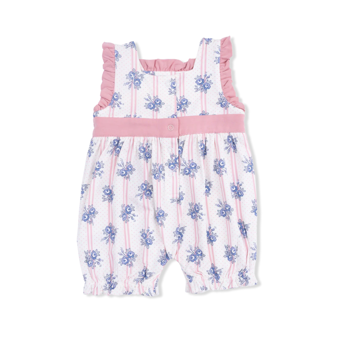 Stripe Dot Roses Bow Playsuit