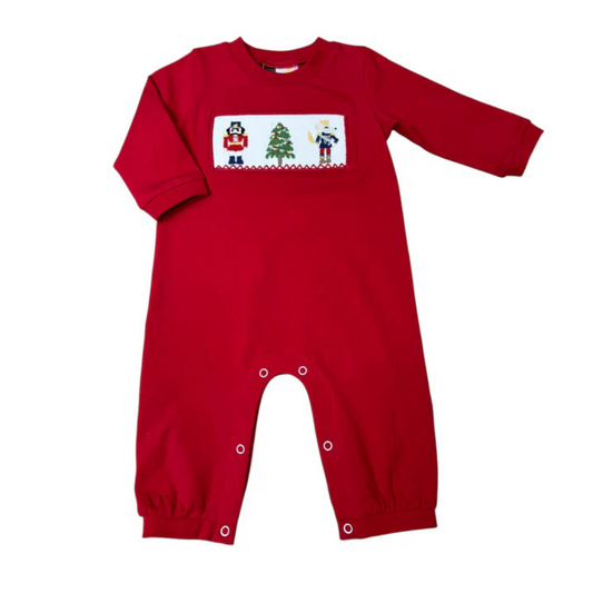 Nutcracker Smocked Romper