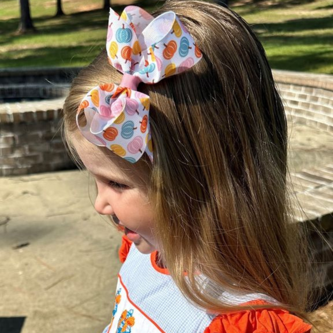 Harvest Print Wee Ones Bows