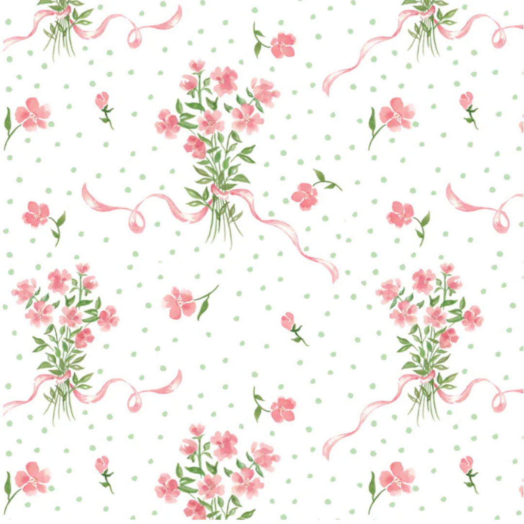 Pink Posies Flutter Sleeve Bubble