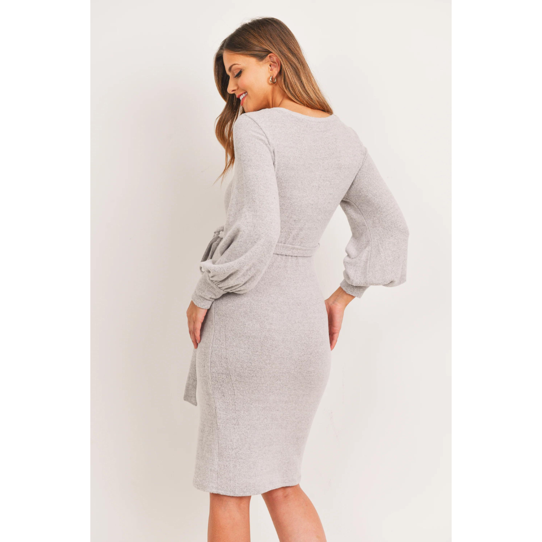 Cashmere-Like Knit Maternity Sweater Dress