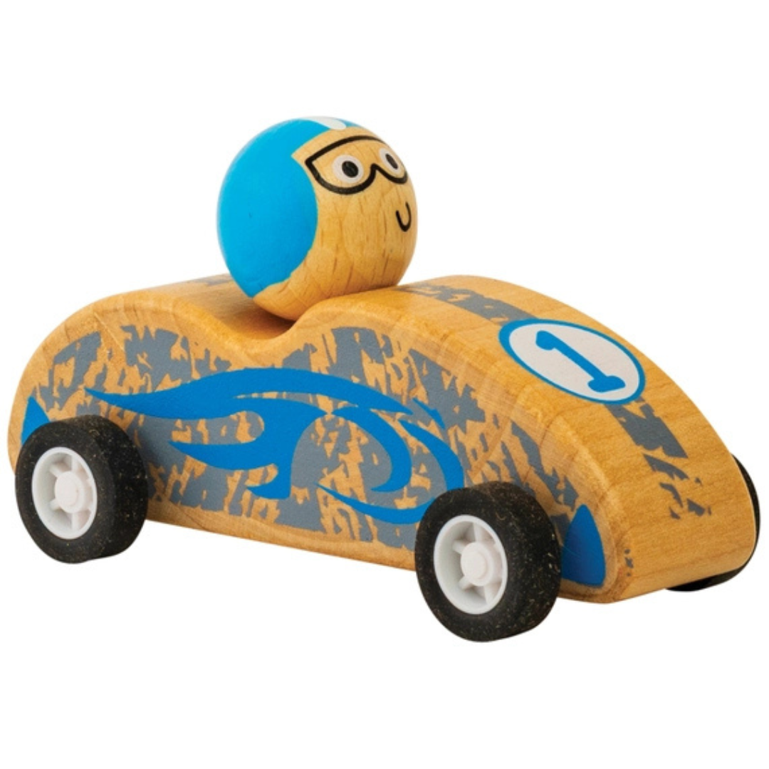Wooden Pull Back Racecar
