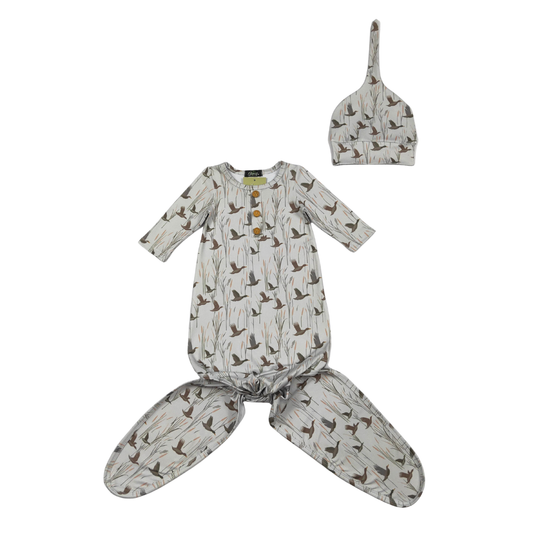 Duck Flight Baby Knotted Gown