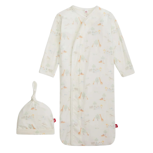 White Serene Safari Gown & Hat
