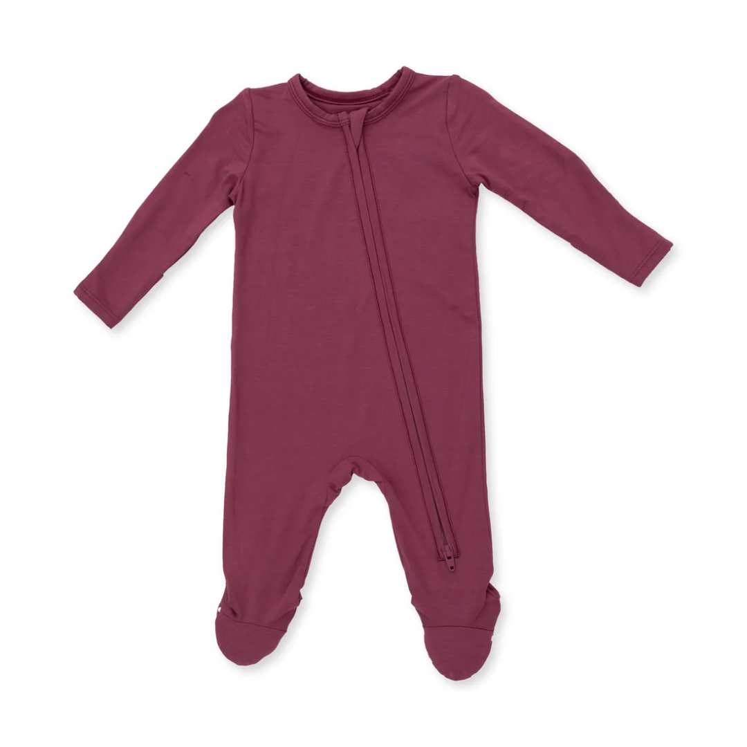Solid Oxblood Red Footie