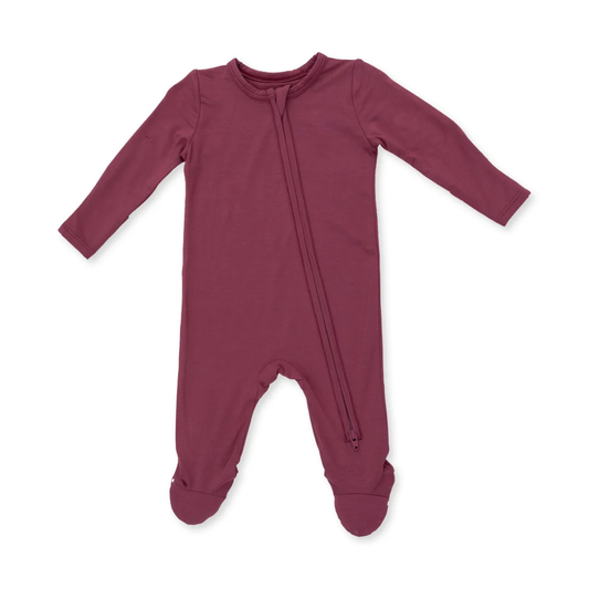 Solid Oxblood Red Footie