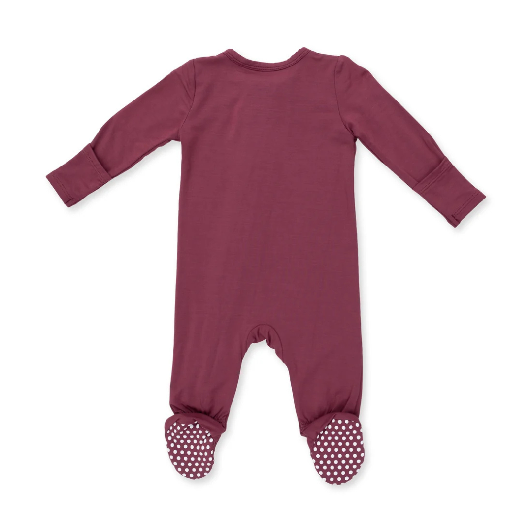 Solid Oxblood Red Footie
