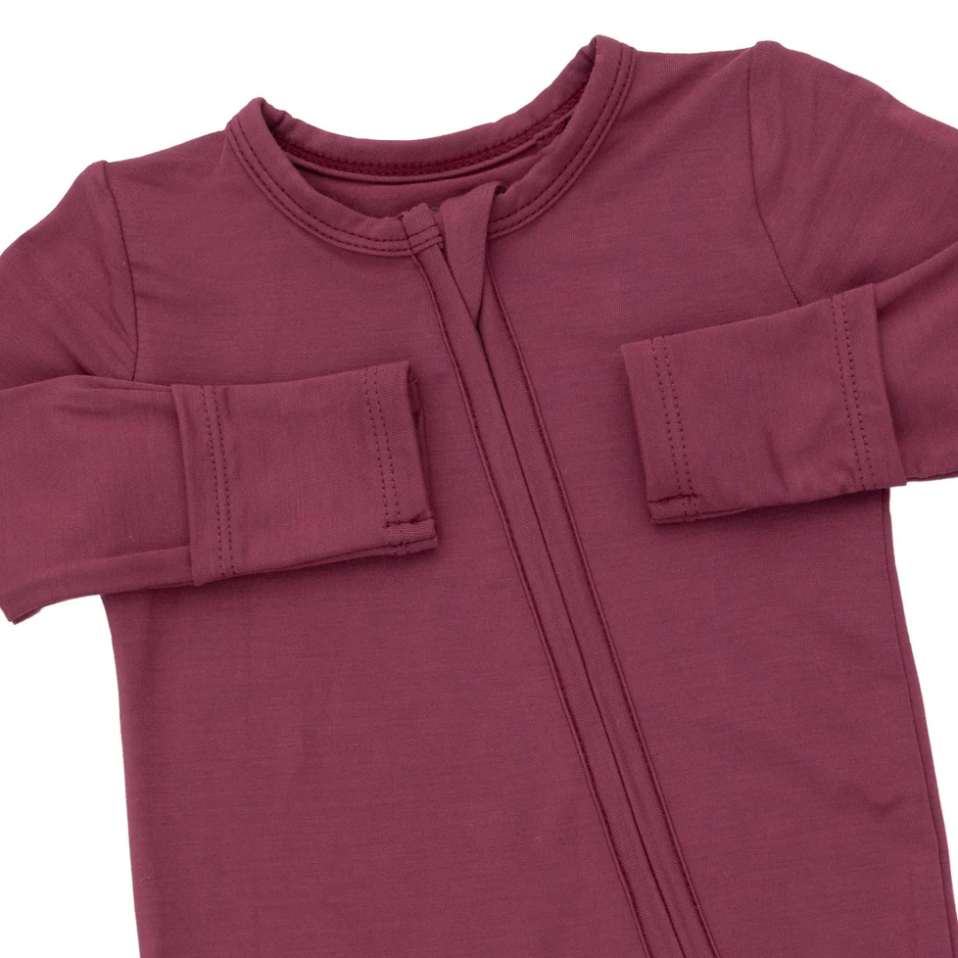 Solid Oxblood Red Footie