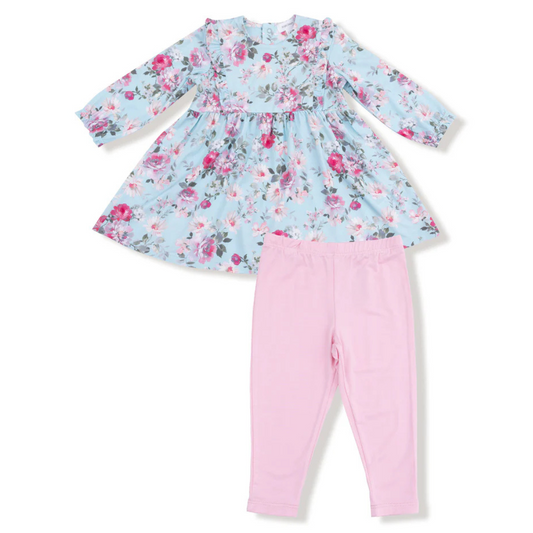 Charlotte Floral L/S Dress & Legging set