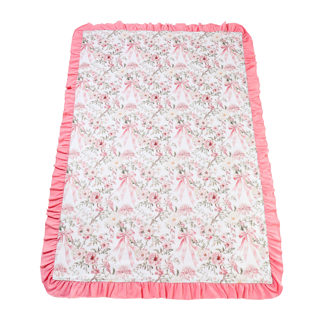 Ribbon Garden Ruffle Blanket