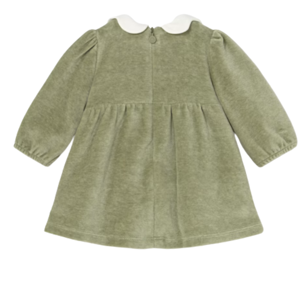 Sage Velour Dress