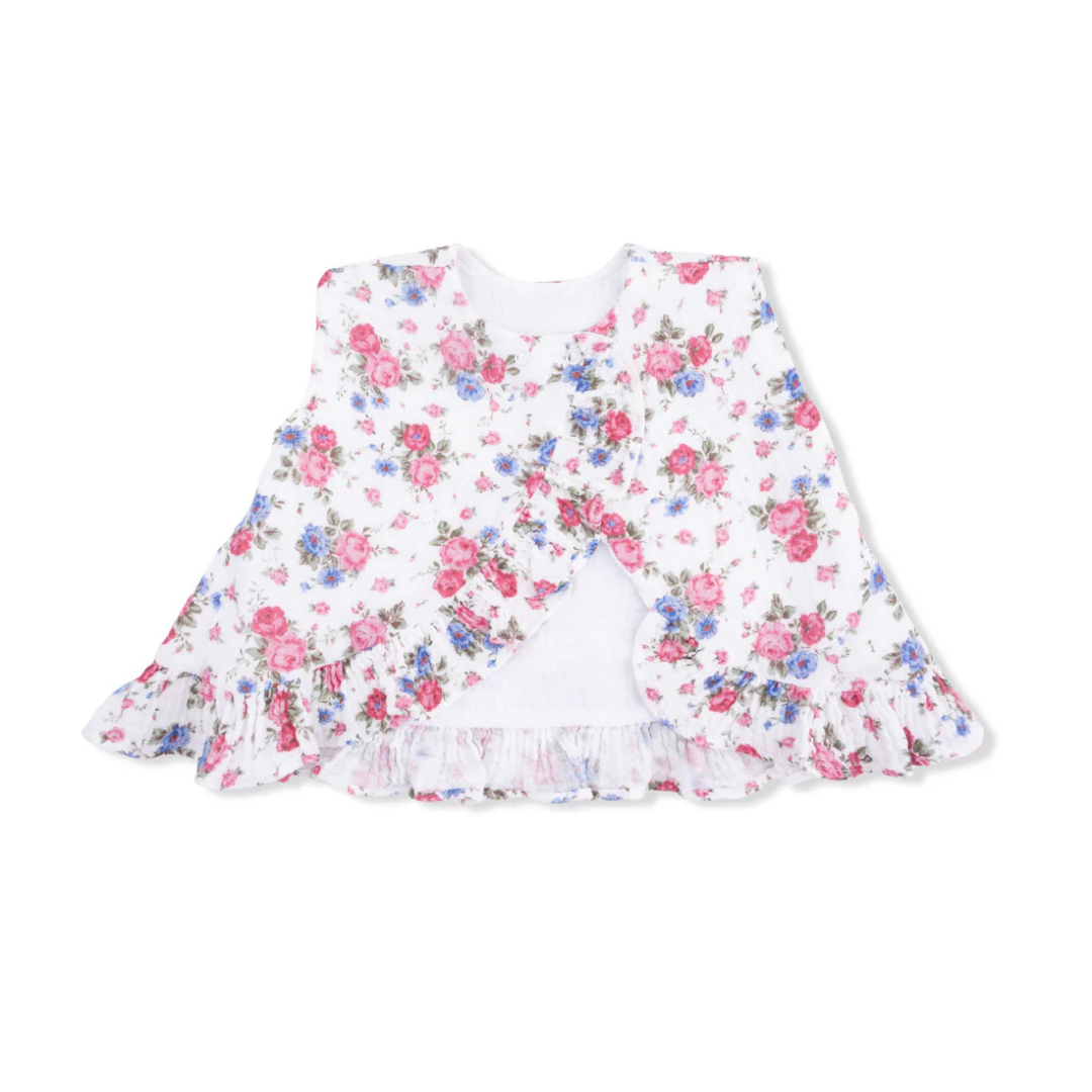 Cabbage Roses Ruffle Back Top & Bloomer