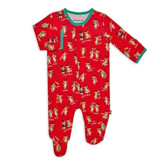 Rollicking Red Reindeer Footie