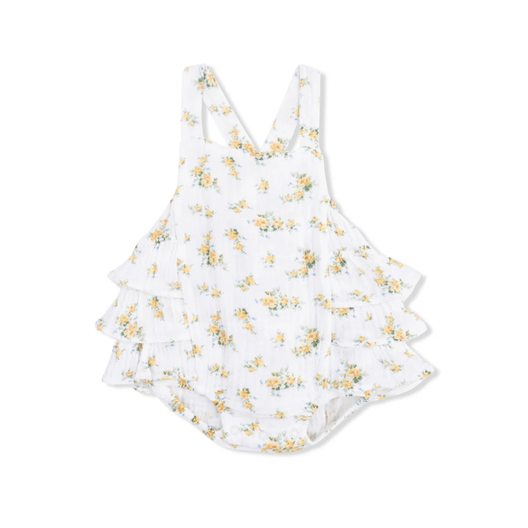 Sunshine Roses Ruffle Sunsuit