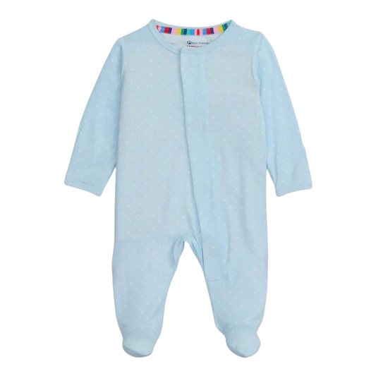 Blue Pin Dot Footie