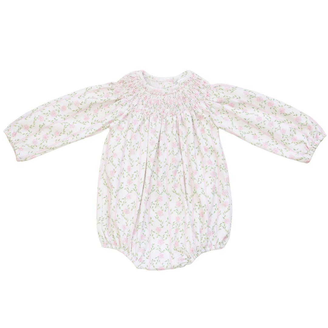 Rosy Trellis Long Sleeve Bubble
