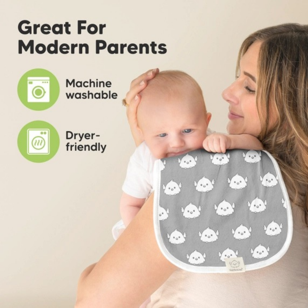 Grayscale Urban Burp Cloths