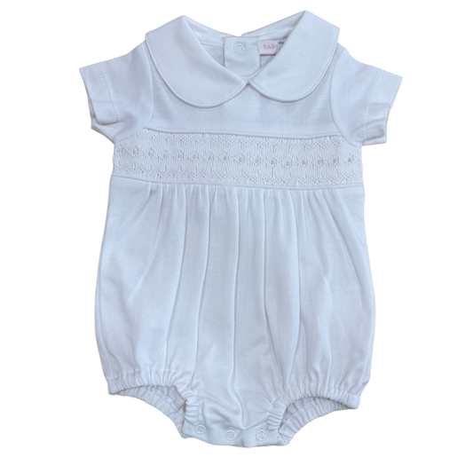 Smocked Short Sleeve Bubble
