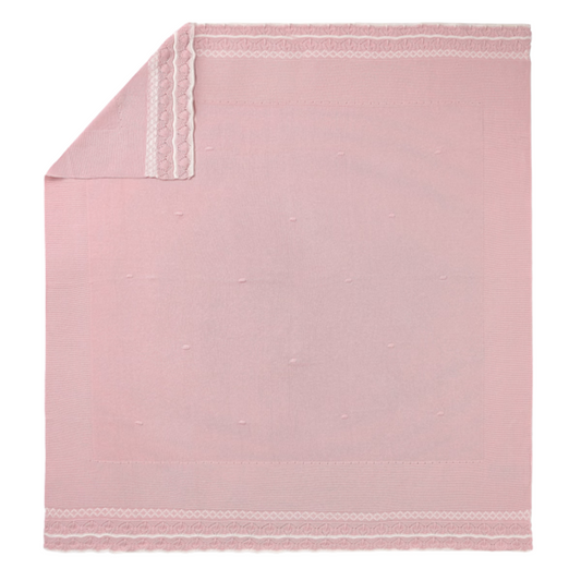 Pink Knit Baby Blanket