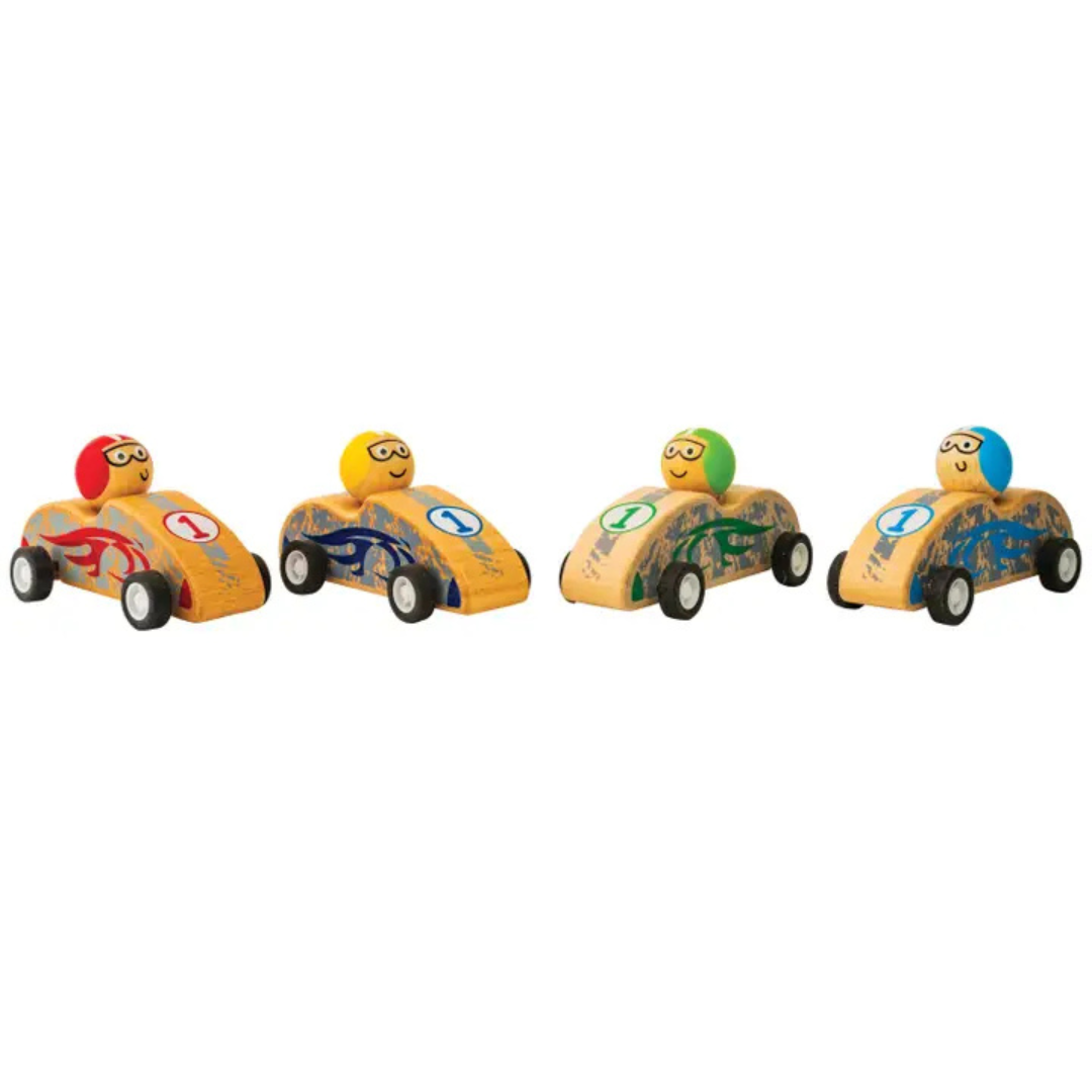 Wooden Pull Back Racecar