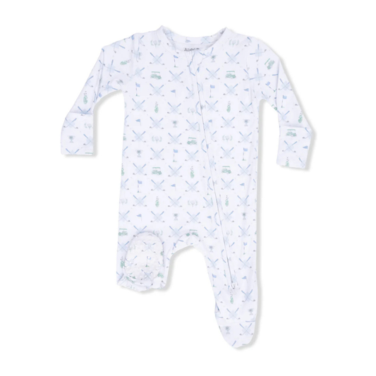 Blue Golf Trellis Footie