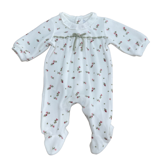 Rose Garden Velvet Footie