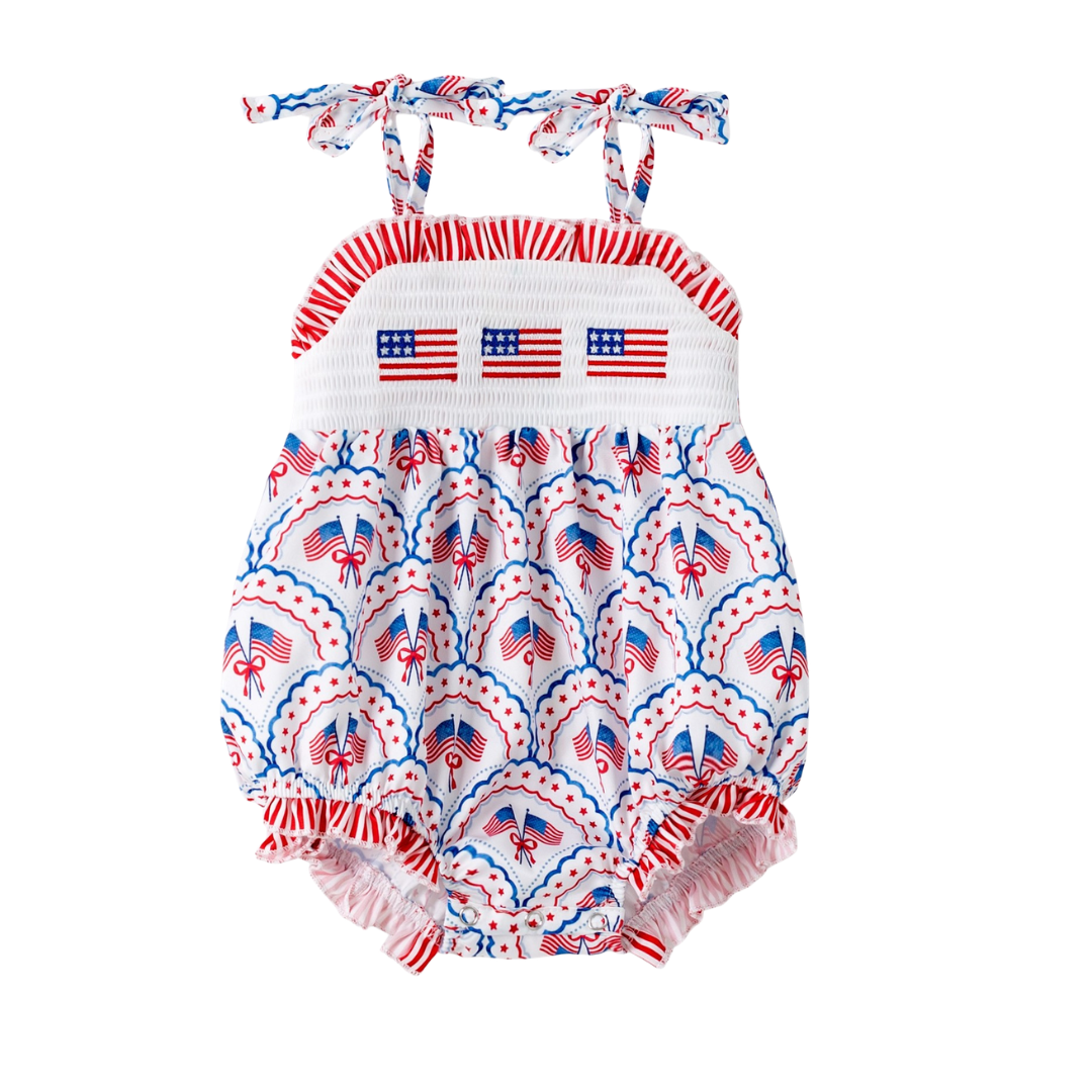 Star Spangled Smocked Bubble