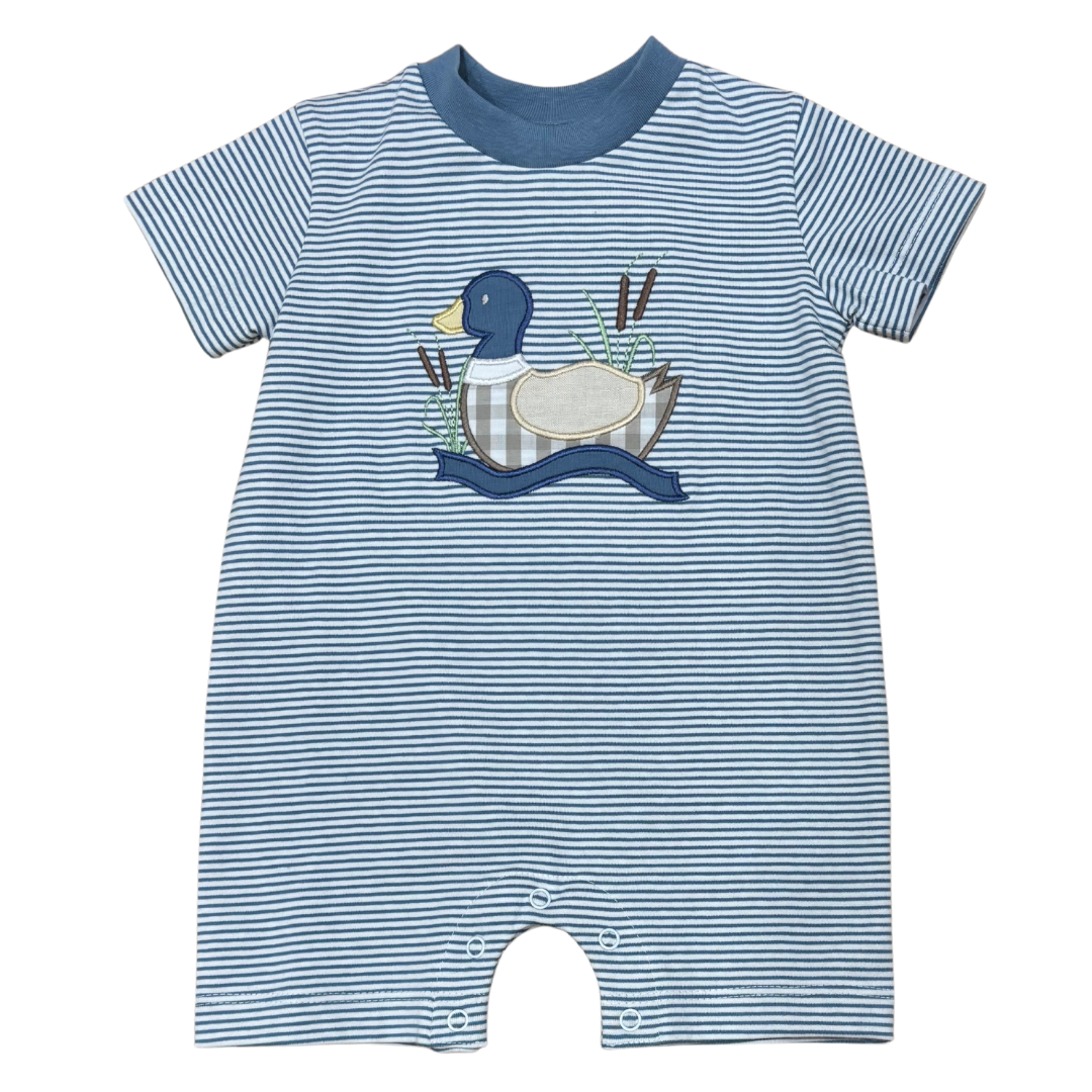 Mallard Duck Applique Boys Romper