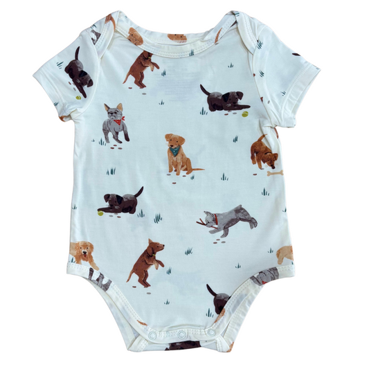 Watercolor Puppies Bodysuit