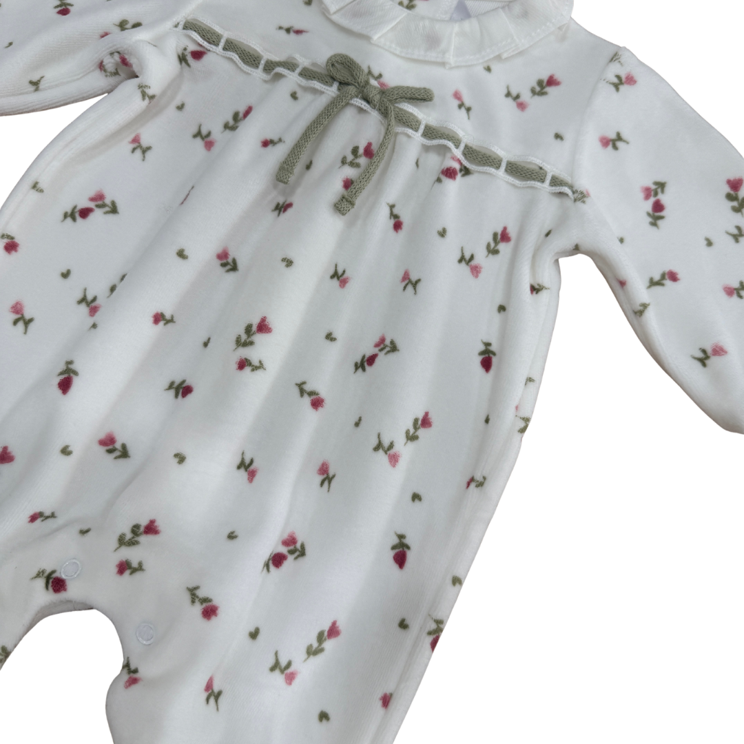 Rose Garden Velvet Footie