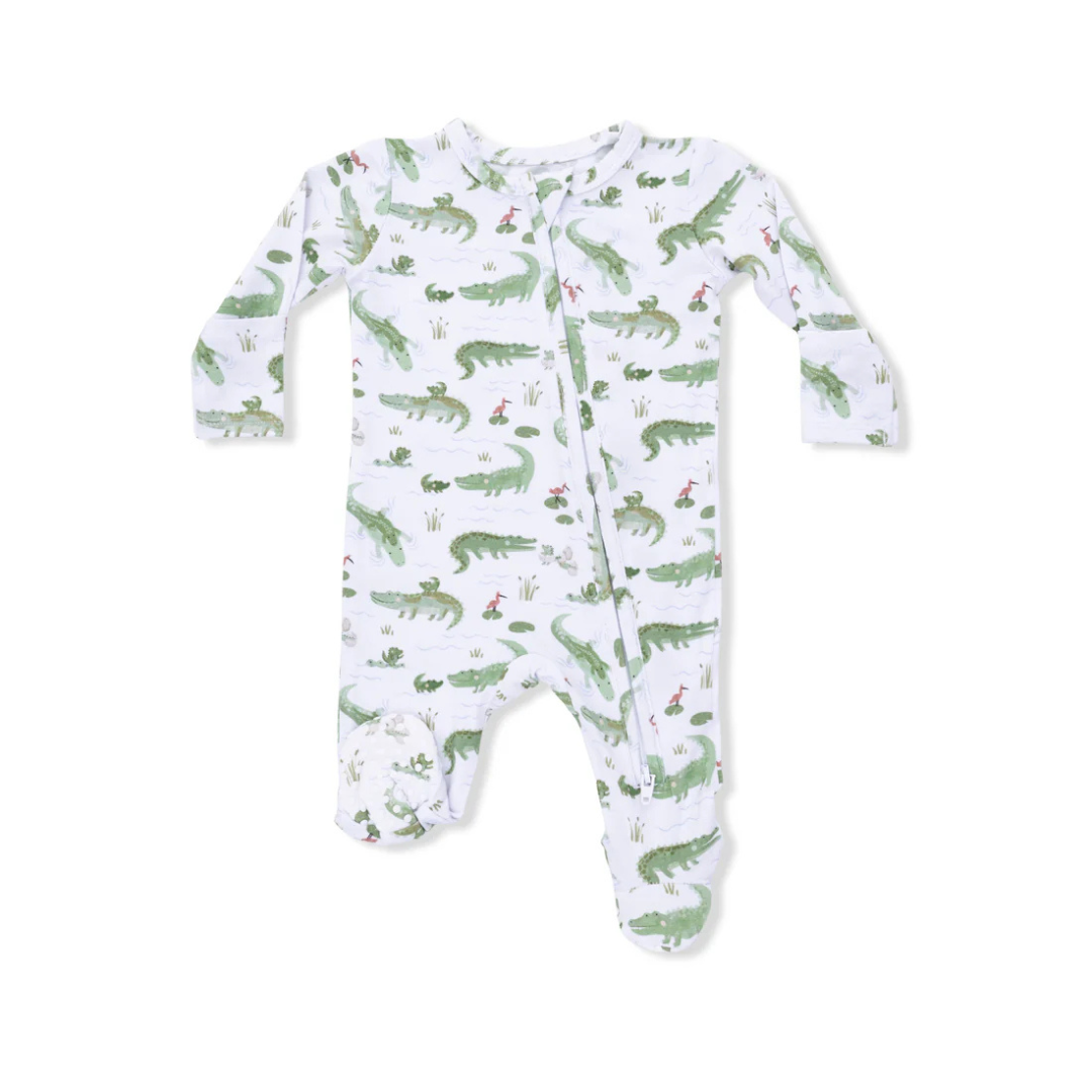 Crayon Alligators Footie